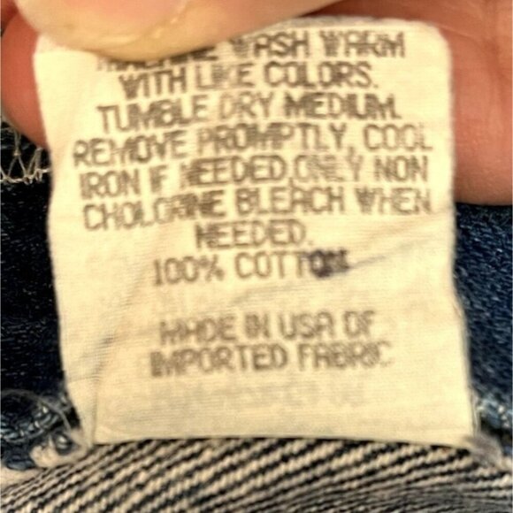 Vintage 90s Chic Brand Mom Jeans Rigid Denim Curvy Hip Medium Wash Tapered Leg - Picture 6 of 6